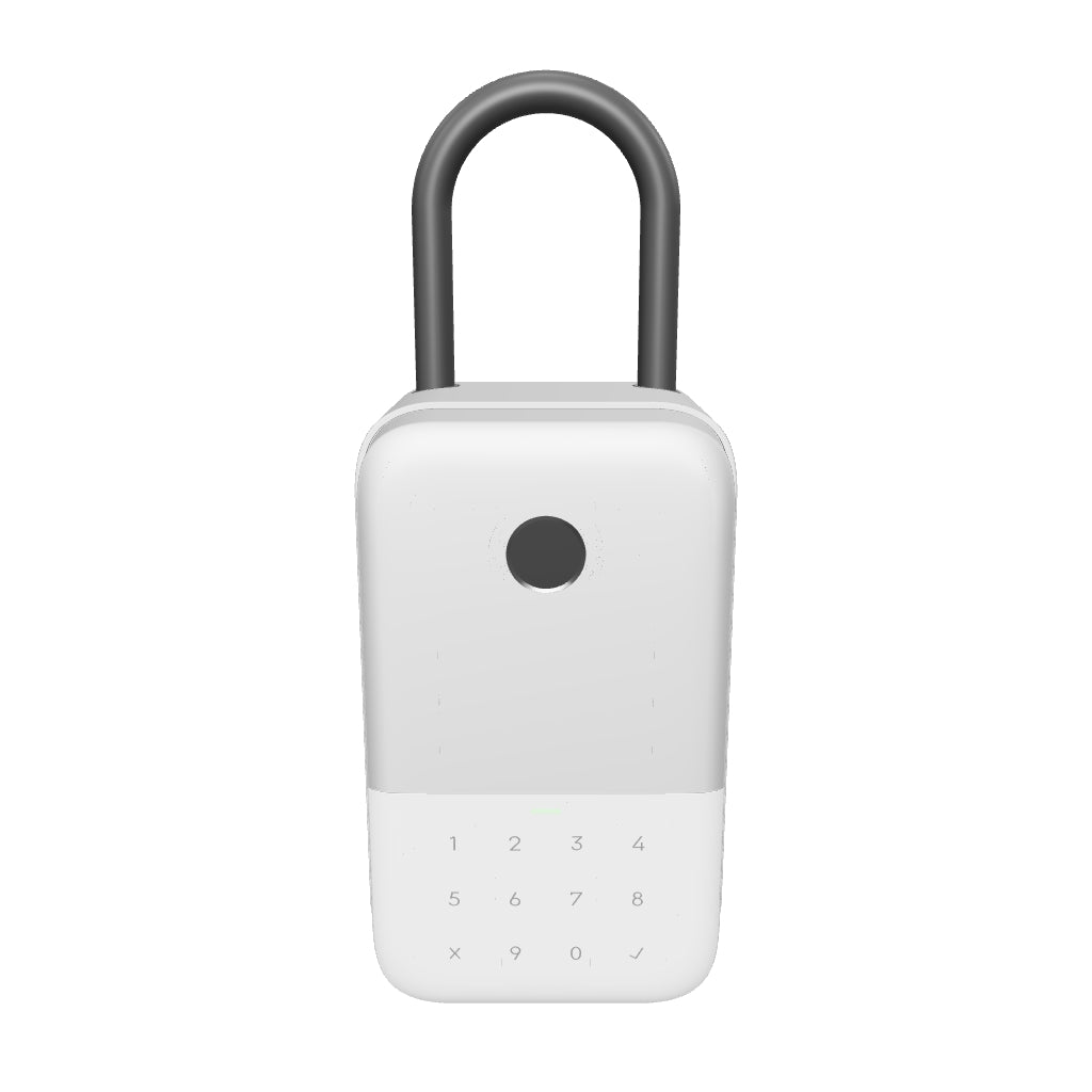 YEEUU K2 Smart Lockbox, App-enabled, with Fingerprint and Passcode. Wall-Mounted&Portable Both Supported with Optional Shackle.