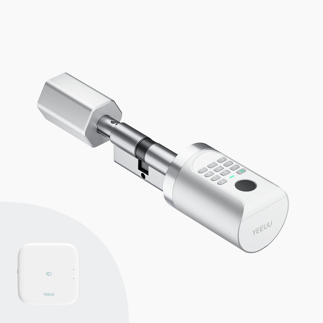YEEUU C1E Smart Cylinder, Euro Profile&Oval, App-enabled, with Fingerprint, NFC, and Passcode. Cylinder Inside.