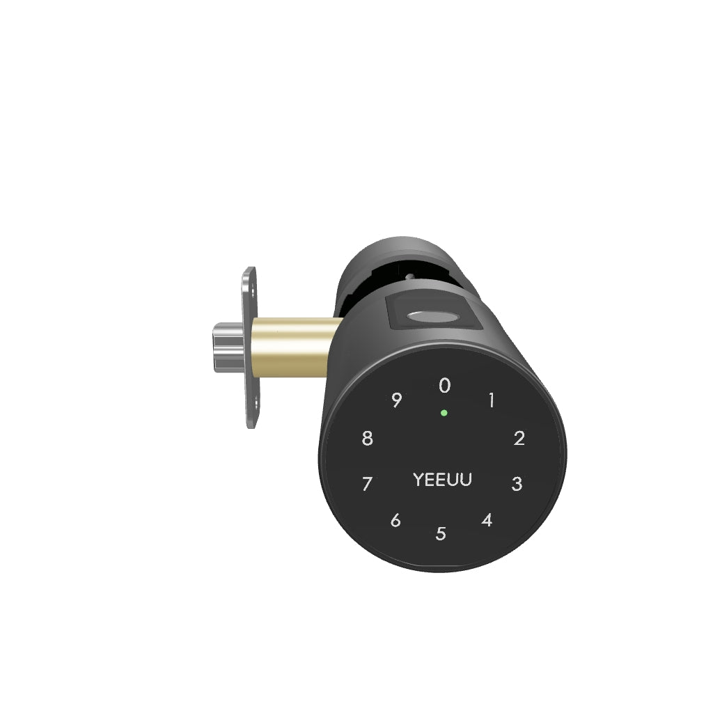 YEEUU S170 Smart Knob with Fingerprint, NFC, Access Code, App/Bluetooth Enabled. Cylinder Inside.