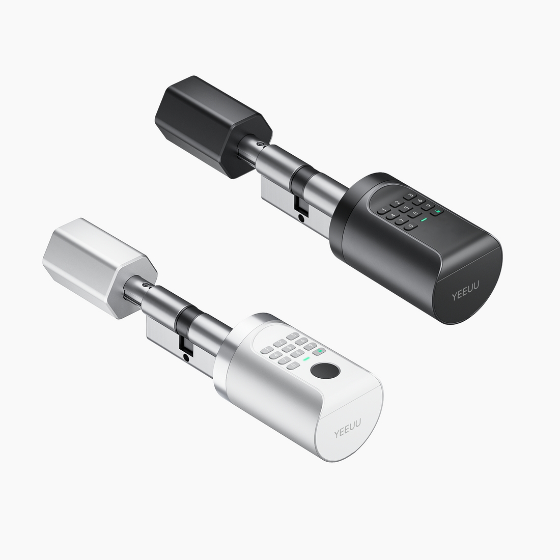 YEEUU C1E Smart Cylinder, Euro Profile&Oval, App-enabled, with Fingerprint, NFC, and Passcode. Cylinder Inside.