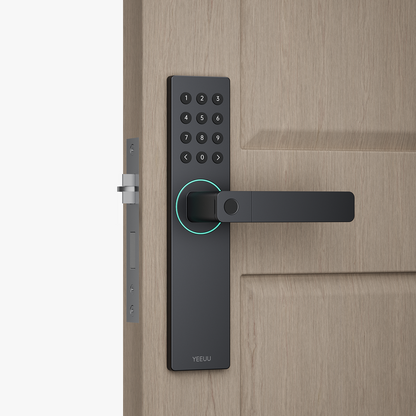 YEEUU B4P2 Smart Mortise Lock, Adapted Various Lock Cases, App-enabled, with Fingerprint, NFC, and Passcode. ANSI Cylinder Inside. (Coming in May)