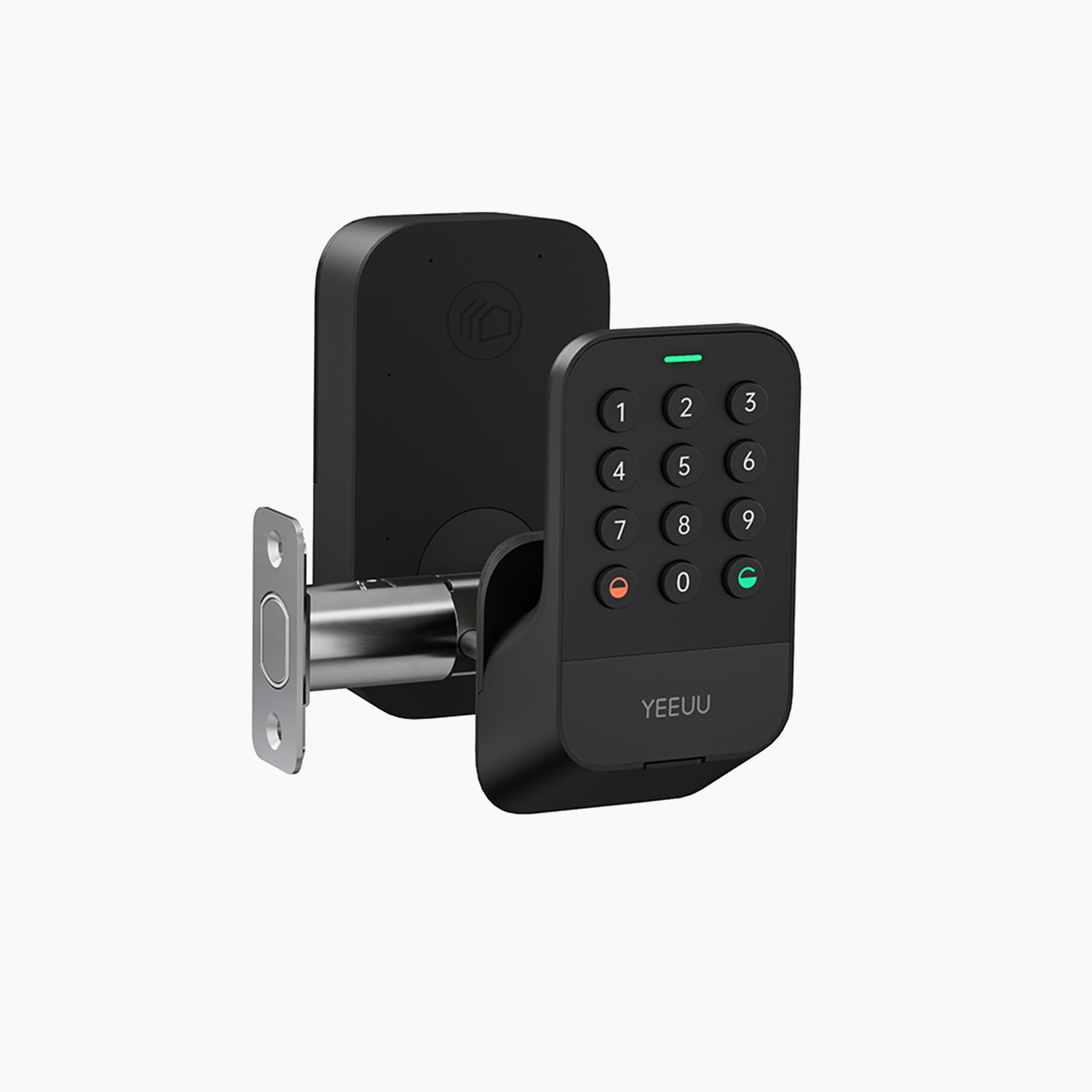 YEEUU W1 Smart Deadbolt, App-enabled, with Fingerprint, NFC, and Passcode, ANSI Cylinder Inside.