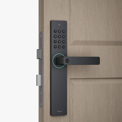 YEEUU B4P3 Smart Mortise Lock, Adapted Various Lock Cases, App-enabled, with Fingerprint, NFC, and Passcode. ANSI Cylinder Inside. (Coming in May)